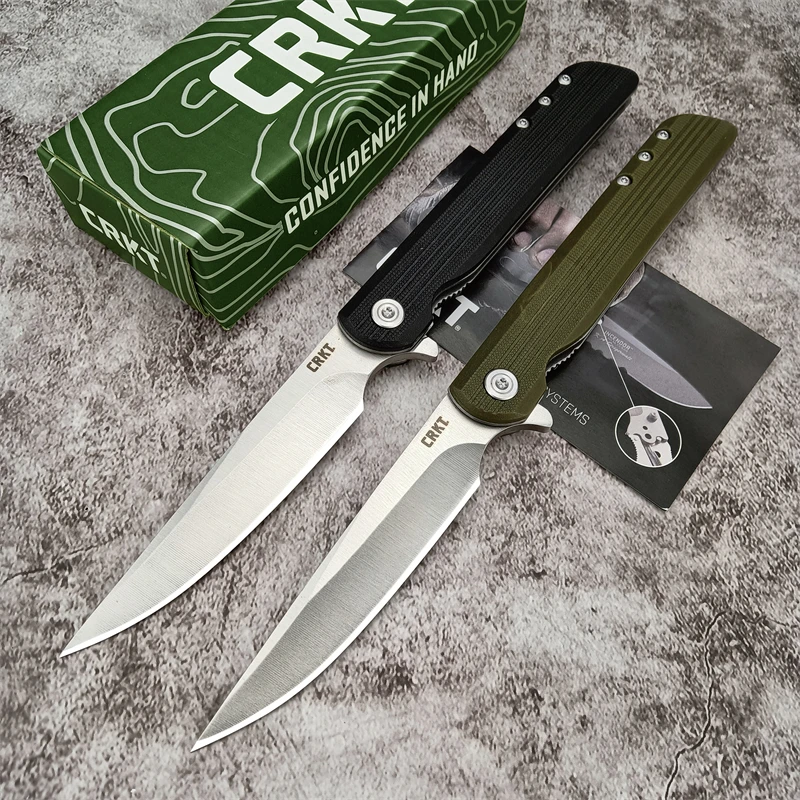 CRKT 3810 Folding Knife, Outdoor Survival Tactics Hiking G10 Handle, Rescue Tool Knife, Send Man Folding Knife