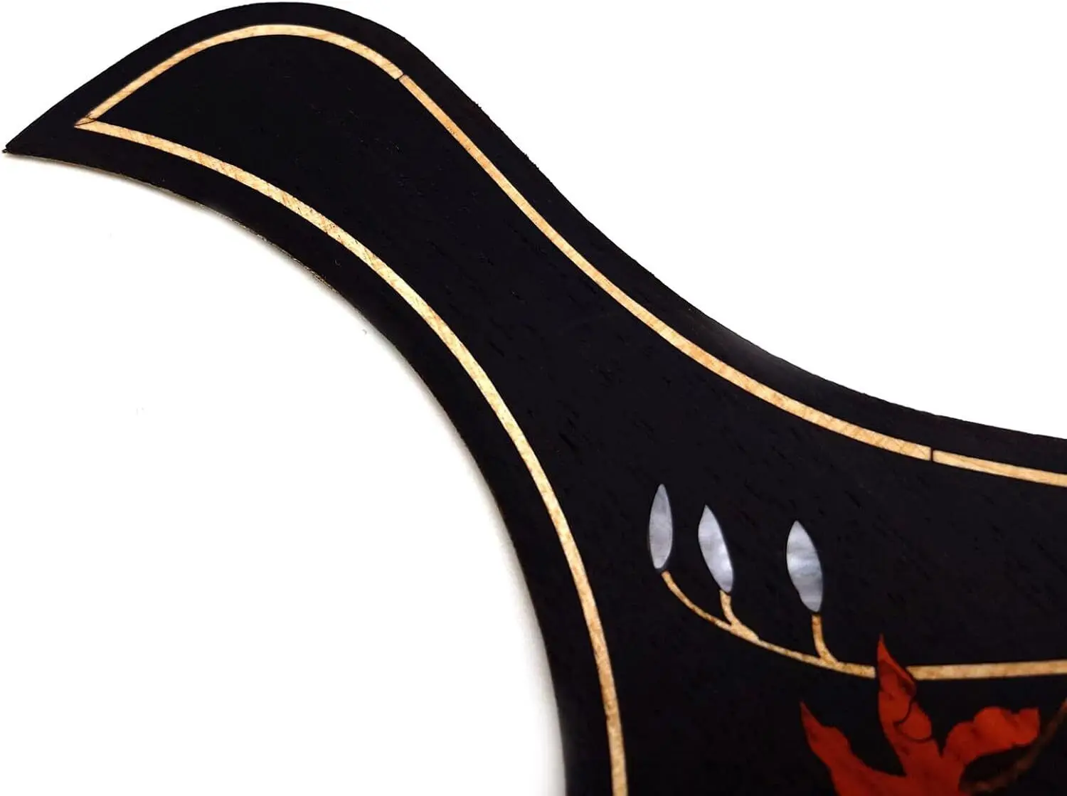 Acoustic Guitar Pickguard Rosewood Solid Wood Inlaid Inlaid Abalone Flower for 40-43 Inch Acoustic Guitar Scratch Plate