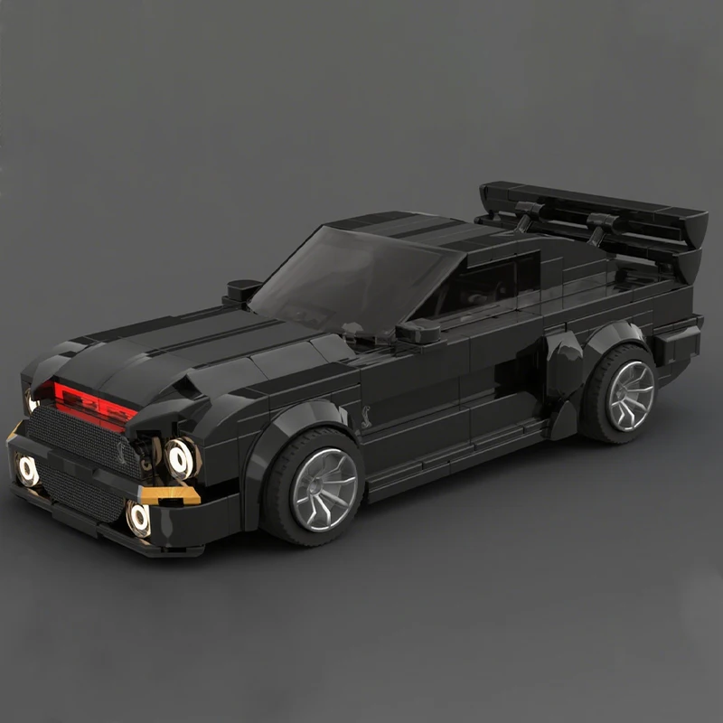 

335 шт. MOC Fordes Mustangss Shelby GT500KR KITT City Champion Суперкар Строительные блоки Рождественский подарок