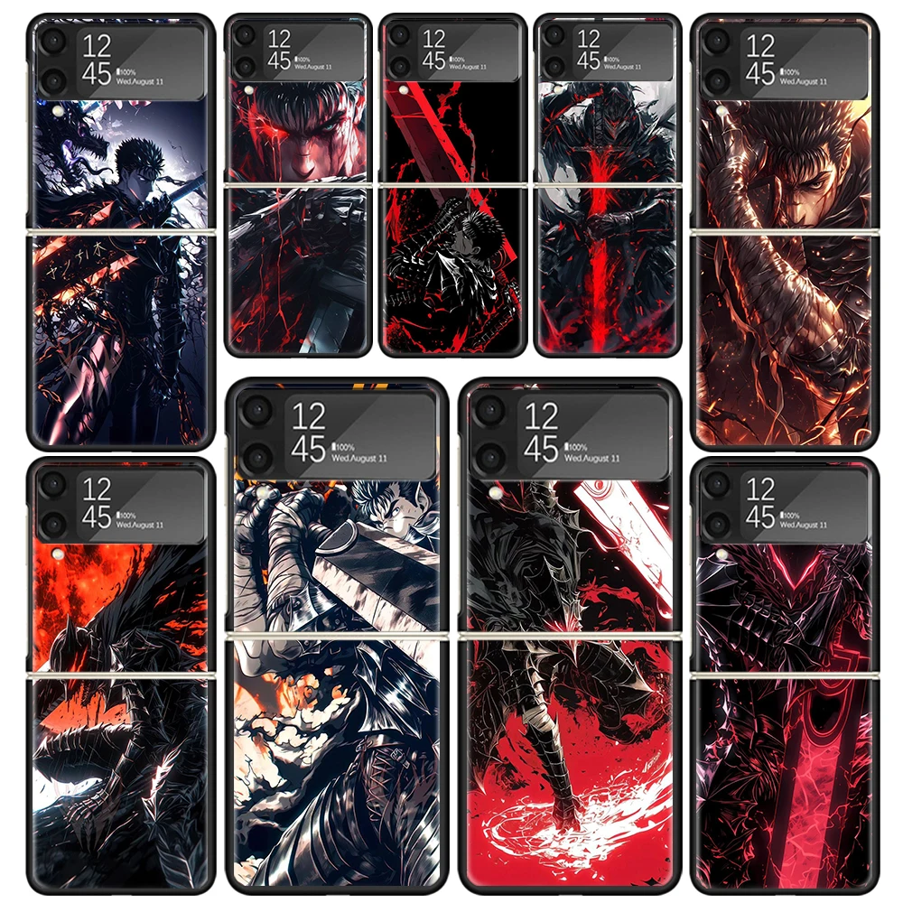 Чехол для телефона G-Guts B-Berserks с аниме для Samsung Galaxy Z Flip6 Flip4 Flip5 Flip3 Чехлы Z Flip 6 3 4 5 5G Back Cover Shell Fundas