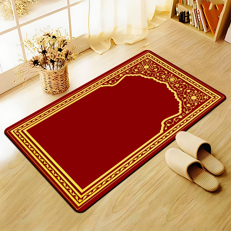 Muslim prayer carpet floor mat living room door plush non slip chair bathroom bedroom