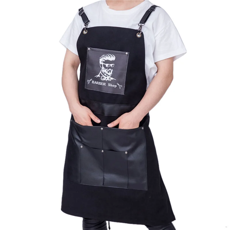 【24H-SALE!】4X رأس تصفيف الشعر لصالونات تصفيف الشعر لقص الشعر، مريلة أكسفورد بوجا باربر، جيب لقص الشعر والصباغة