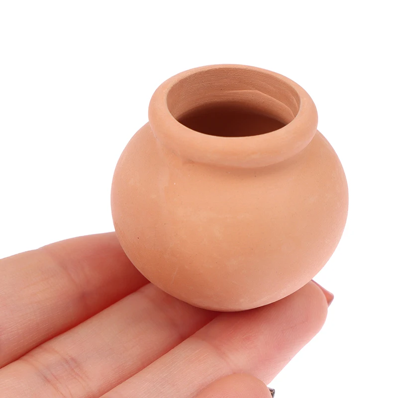 1PC Dollhouse Miniature Imitation Clay Mini Jar Nostalgia Kitchen Accessories For Doll House Decor Kids Pretend Play Toys