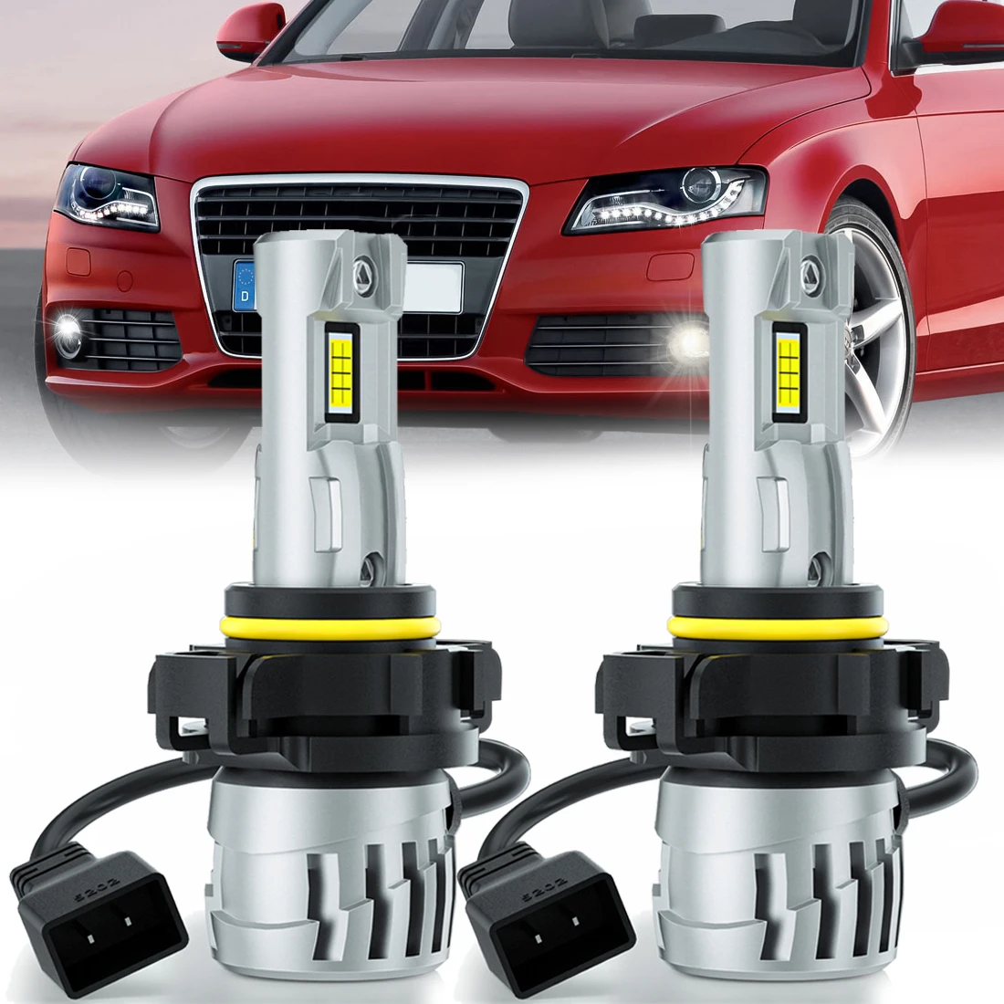 2Pcs 5202 H16(EU) PSX24W Car LED Front Fog Lamps 22000LM Super Bright Fog Lights 100W Fog Lamps 6000K White 12V Auto Lamp Bulbs