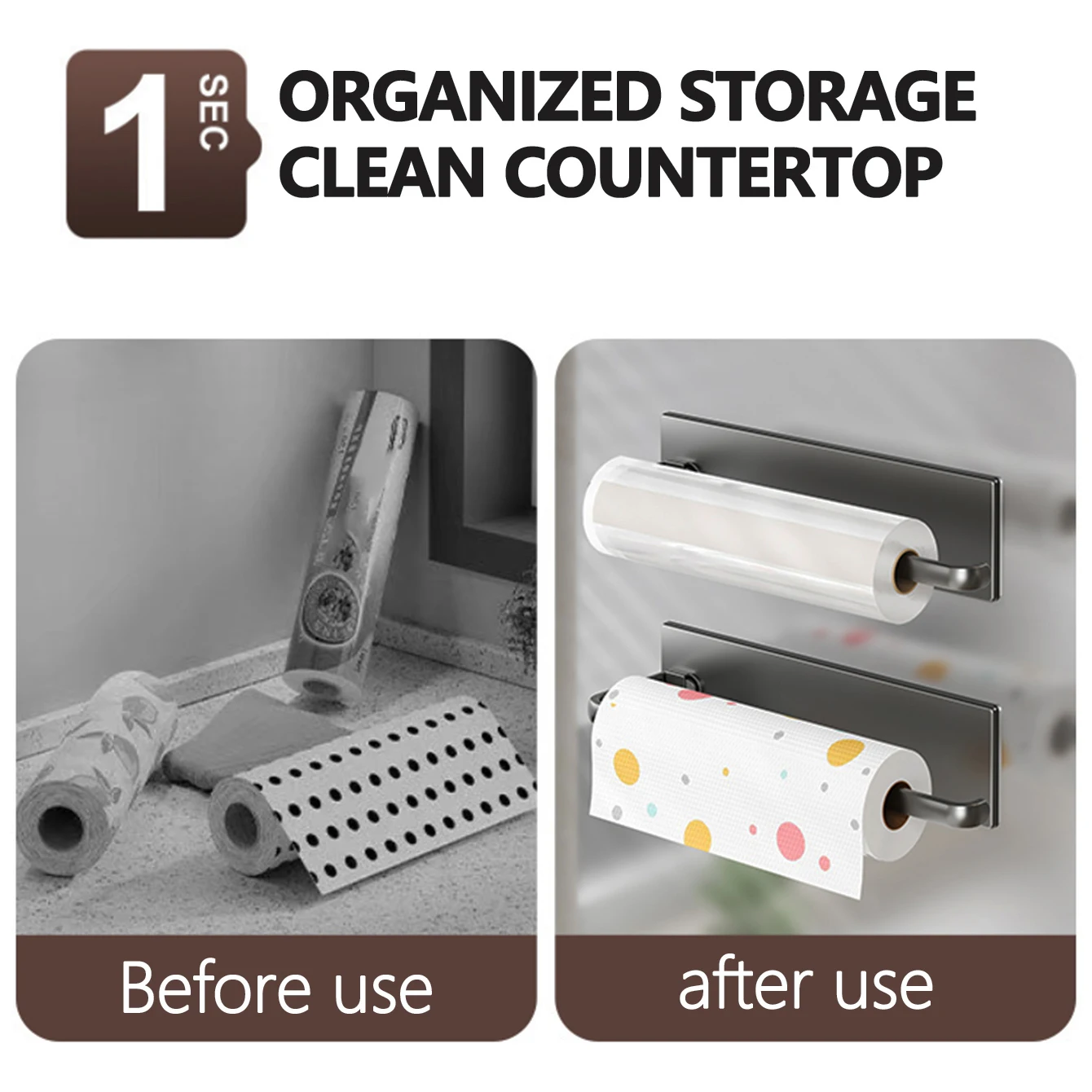 Magnetic tissue holder for kitchen refrigerator, kitchen tissue holder, non drilling paper roll holder, kitchen towel holder