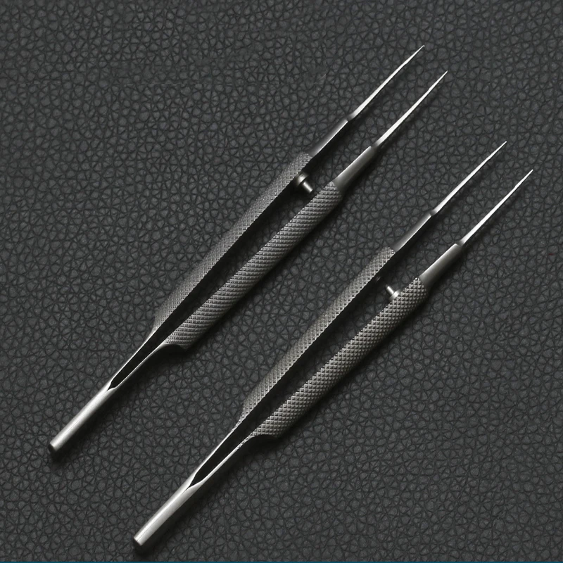 Ophthalmology Microsurgery Instruments Surgical Round Handle Micro Tweezers Stainless Steel Titanium Alloy Double Eyelid Embeddi