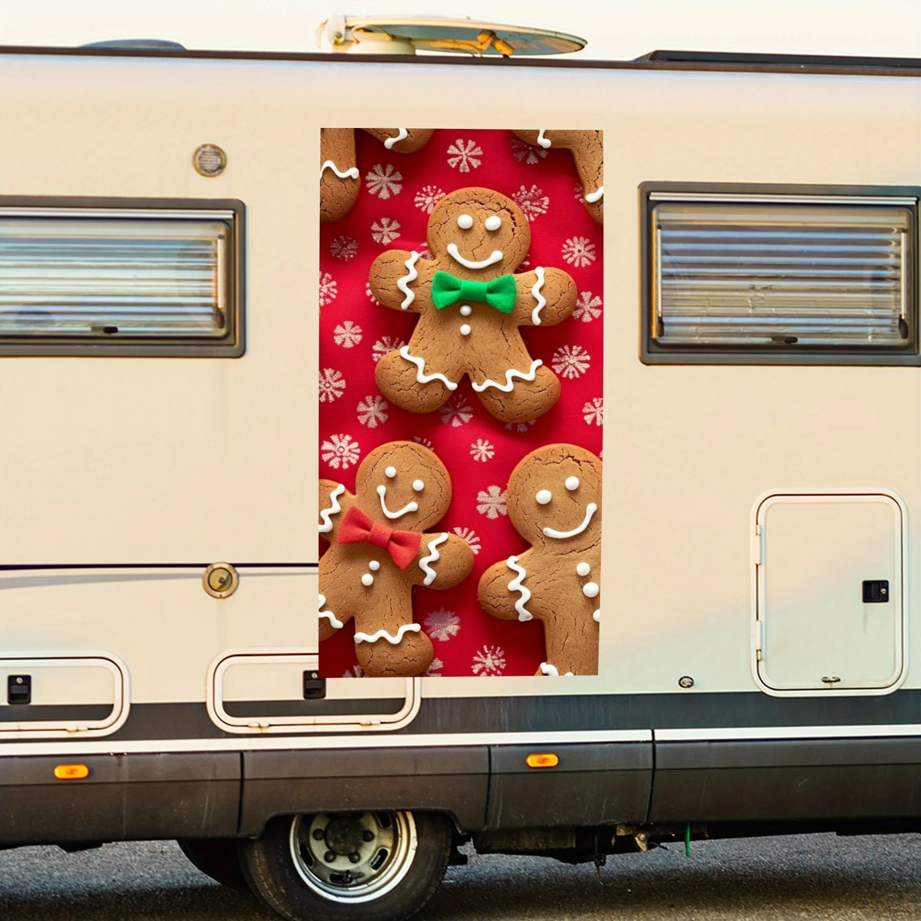

Cute Gingerbread Man Sticker Car Sticker,Vinyl decal on the side of the motor home, waterproof self-adhesive vinyl sticker on th