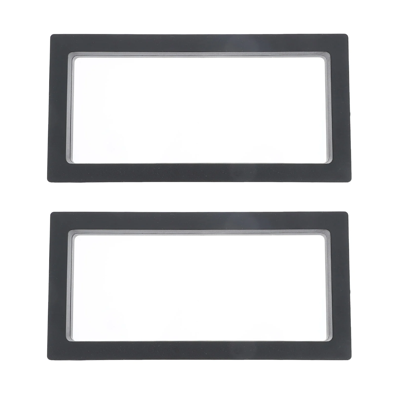 

2 Pcs Jewelry Storage Box Display Case Floating Frame Organizer Holder Stand PE