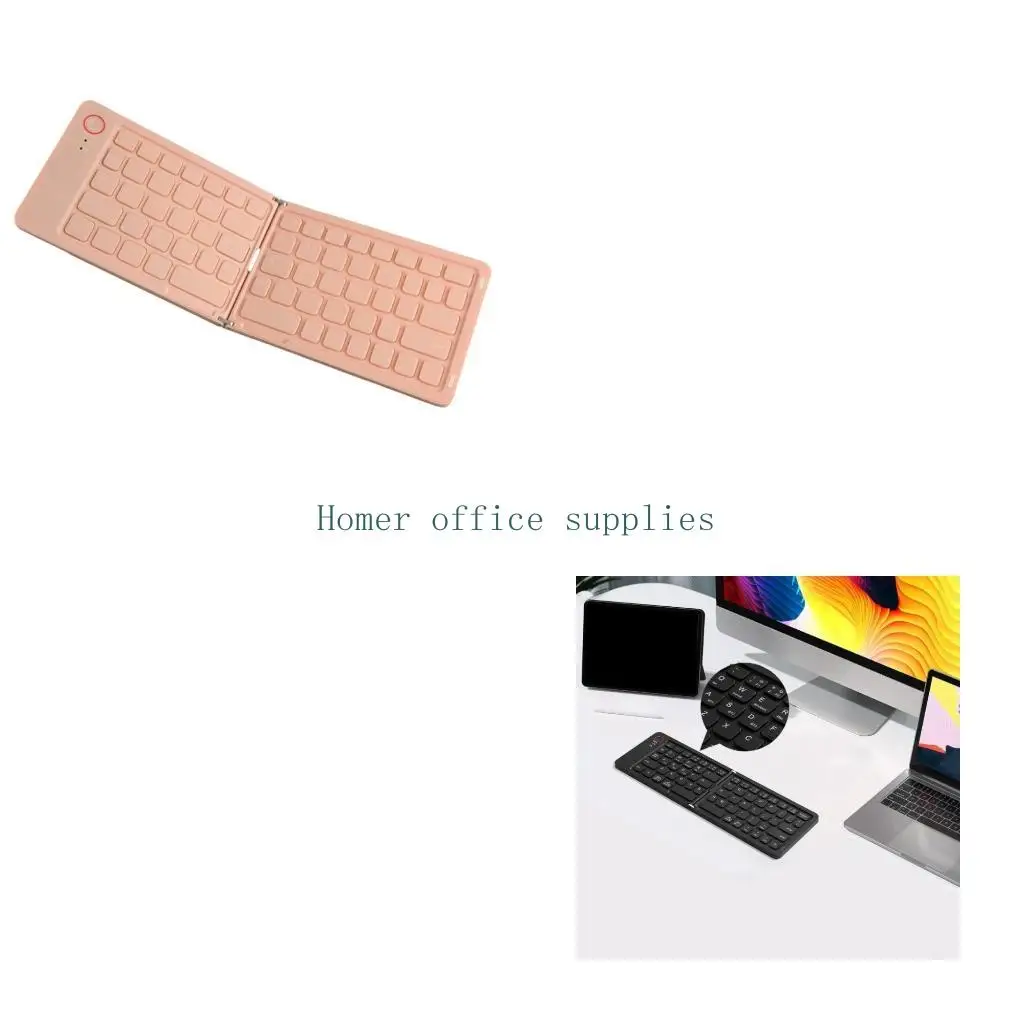 Teclado inalámbrico plegable K43B con batería recargable 210mAh, teclado pequeño para teléfonos, tabletas y portátiles,