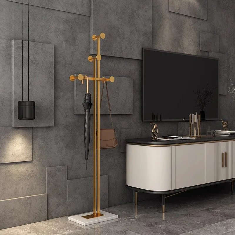 

Essonio Italian coat rack Light luxury porch Hanging clothes and hanger Floor-to-ceiling bedroom Entrance home