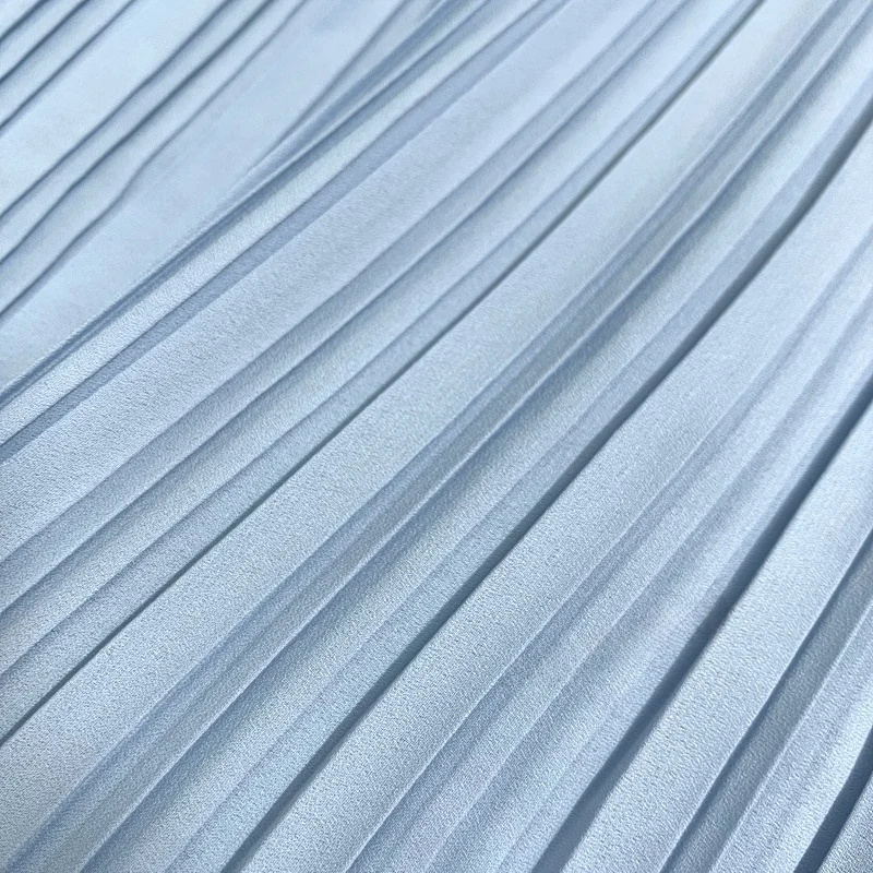 

Ткань Tian Blue Micro Transparent Antung: Материал для сумок и декора, домашняя текстильная ткань с аккордеонными складками