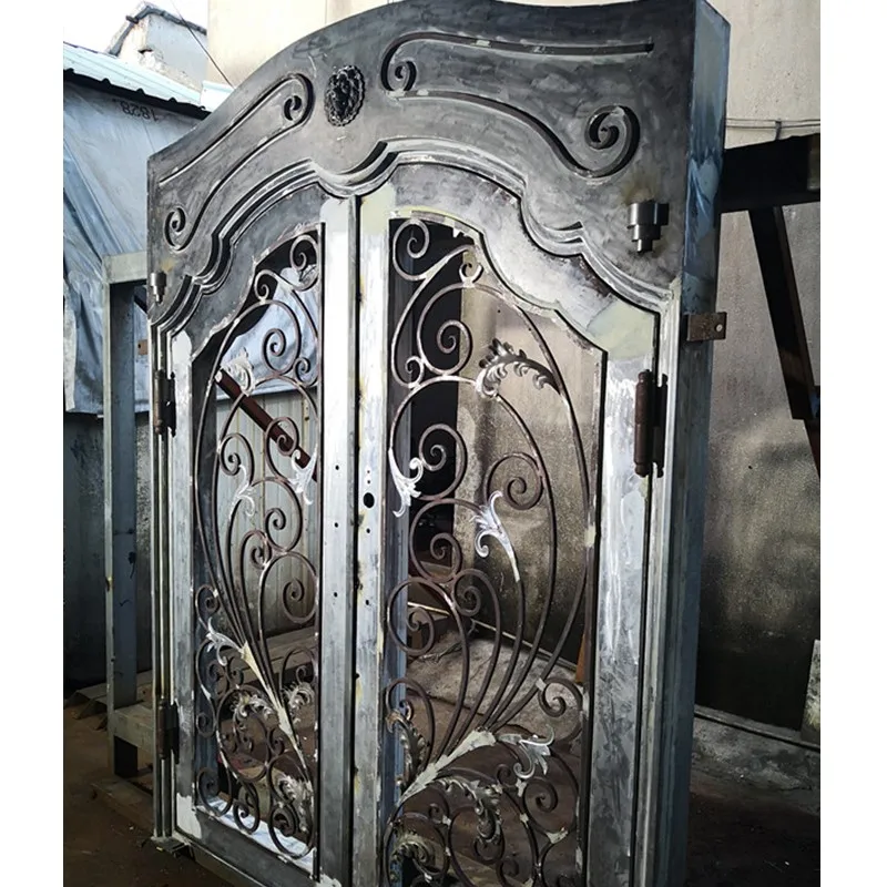 

Hench Hotsale 12 Gauge Steel French Door Driveway Gate Residential Home Courtyard Wrought Iron Double Apartment Community