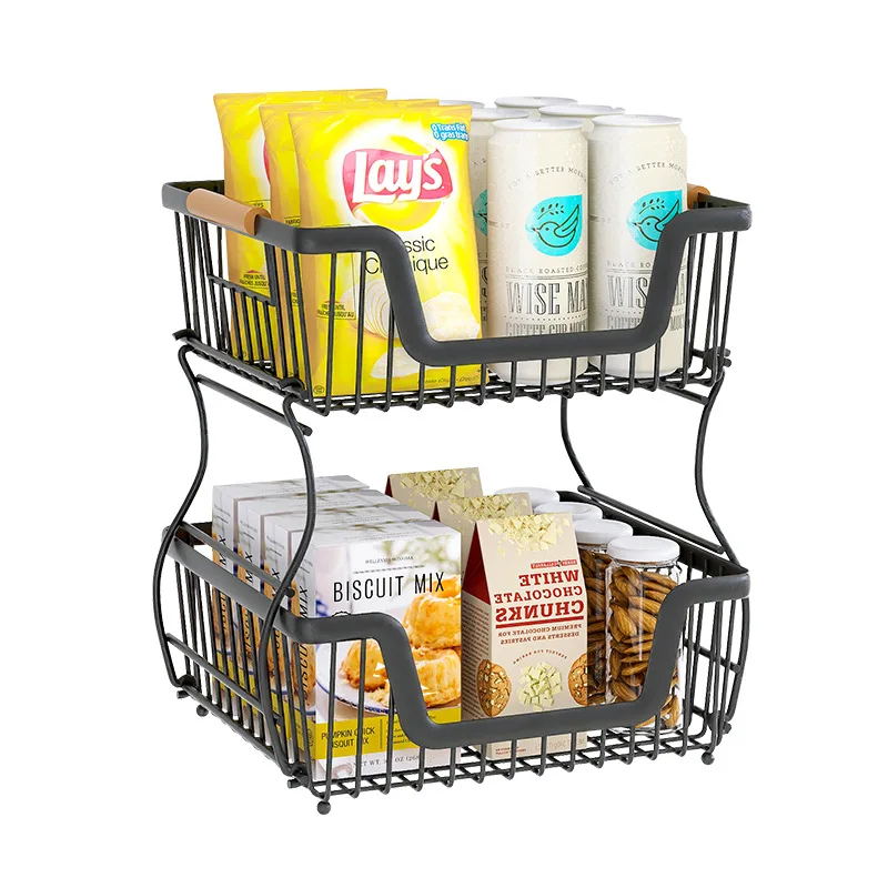 

New Multifunctional Home Countertop Shelf Living Room Desktop Double Shelf Kitchen Desktop Storage Rack