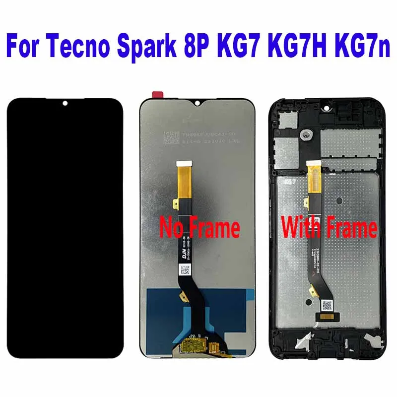 For Tecno Spark 8P KG7 KG7H KG7n LCD Display Touch Screen Digitizer Assembly Replacement Accessory