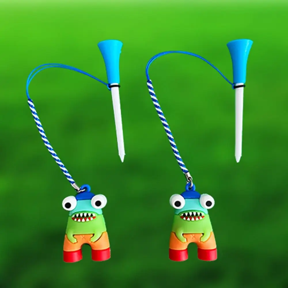 Golf Accessories 8.3mm Golf Ball Tees Cartoon Astronaut Golf Rubber Tees Durable Prevent Loss of Insert Into Grass