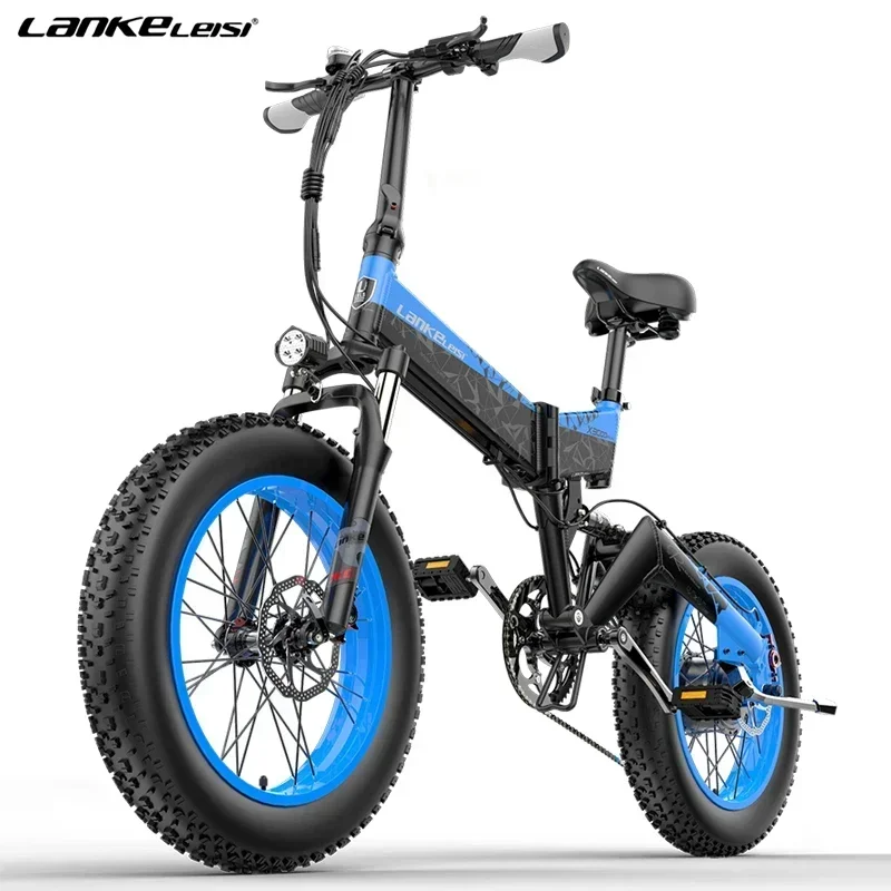 Electric  Bicycle LANKELEISI X3000PLUS 1000W motor 48V 17.5Ah battery Electric bike 20 Inch  Fat Tire mountain off-road E-Bike