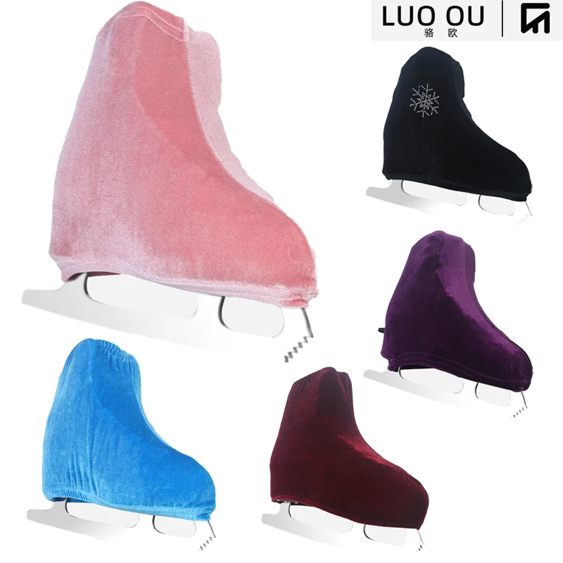 

Thick Velvet Figure Skating Shoes Covers Ice Skating Cover Winter Multi-Color Elasticity Anti Dirty Protector for Adult One Pair