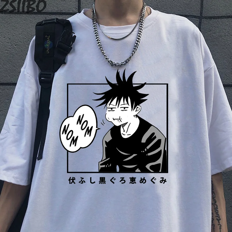 Funny Fushiguro Megumi T-shirt for men and women casual anime Harajuku shirt summer loose t-shirt tops