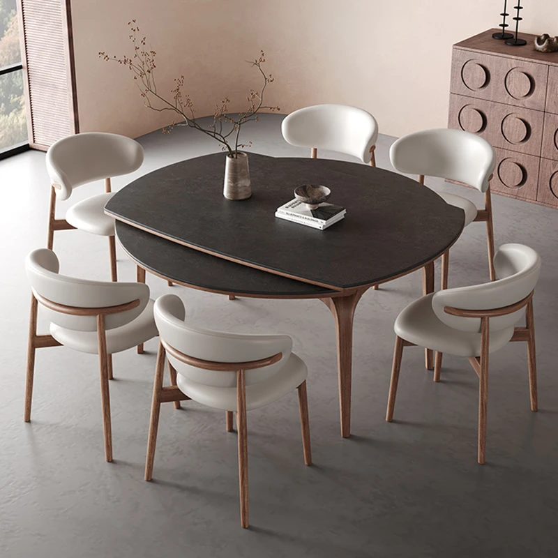 Cafe Table Service Elegant Dining Tables Dinning Sets Rectangular Extendable Designer Mesa Plegable Reception Room Ceramic