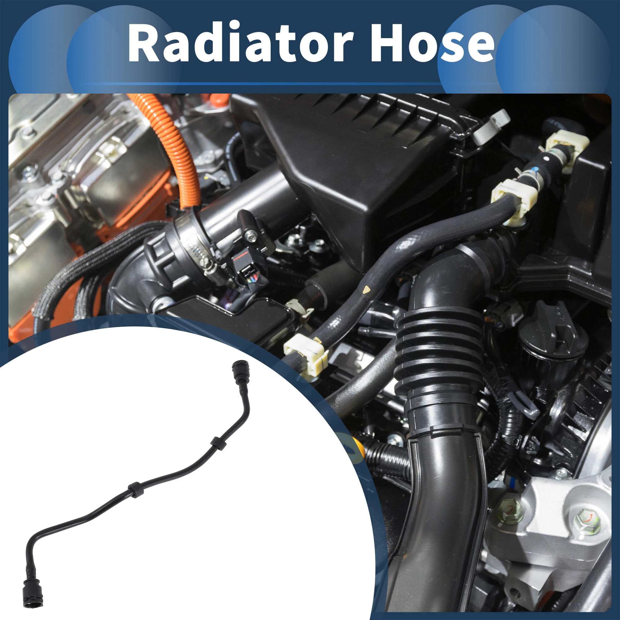 X Autohaux Vehicle Radiator Hose for BMW M550i xDrive 4.4L 2018-2019 No.17128602668 Plastic Black Car Replacement Tubing Piping