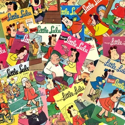 12/25Pcs Ventage Cartoon Little Lulu Children's Comic Cover Strip Stickers Laptop Skateboard Fridge Phone Guitar Luggage Decal