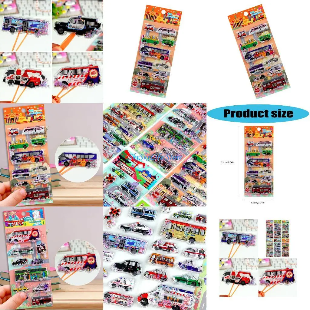 

E65E Puffier Sticker Sheets Decorative Sticker Small Sticker for Kids & Adults, Reusable Tiny Sticker for Scrapbooking