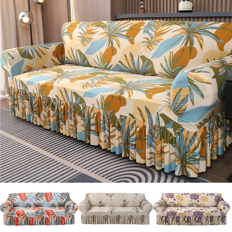 

2024 new floral Couch Cover Sofa Covers Washable Furniture Protector for Dogs Corner sofa skirt 1/2/3/4 seater sofa slipcovers