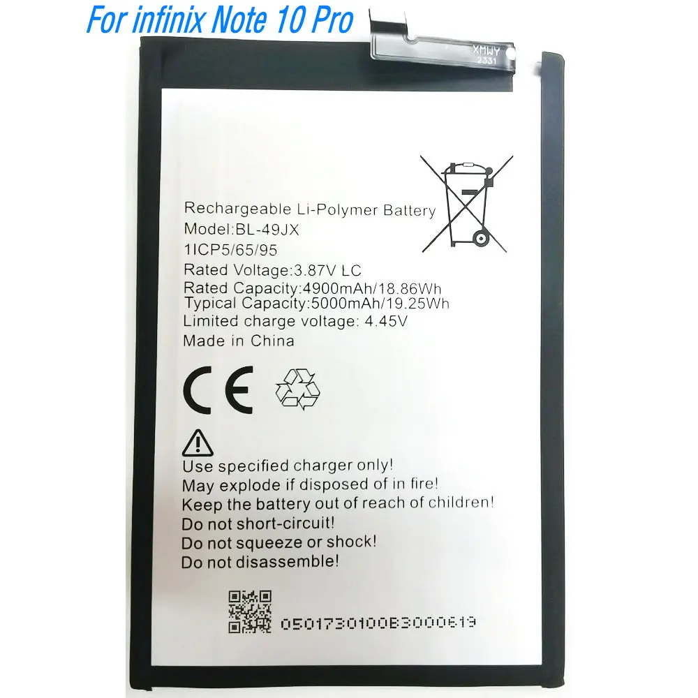 2025 سنة 3.87 فولت 19.25Wh BL-49JX بطارية لهاتف انفينيكس نوت 10 برو صفر 5G نوت 11 برو نوت 11S/HOT 30 40Pro Hot 40/50 الهاتف المحمول #1