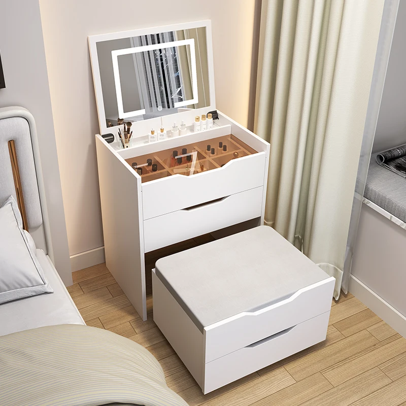 

Modern Minimalist Vanity Table Nordic Organizer Drawers Storage Vanity Table Beauty Bedroom Coiffeuse De Chambre Furniture