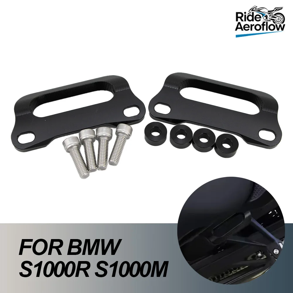 

Motorcycle Passenger Armrest Rear Seat Handle Tail Grab Bars Metal Hook Tie Down Holder For BMW S1000R S1000M S1000 R 2019-Up