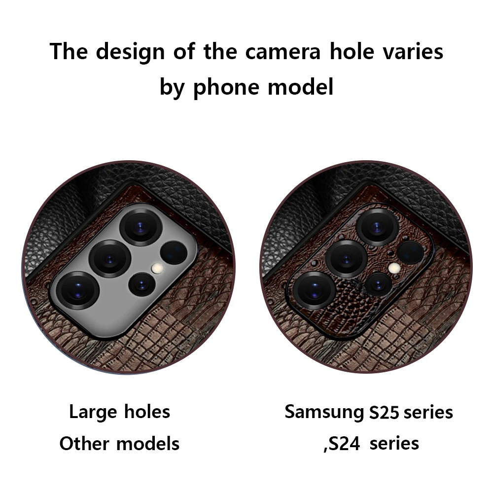 LANGSIDI Lederen Retro Telefoon Case Voor Samsung Galaxy S25 S25 S23 S24 Ultra S24 Plus S24 Ultra S25 Ultra Luxe achterkant