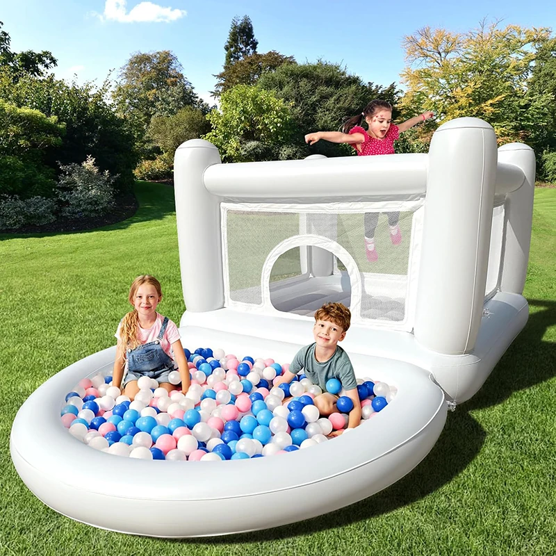 Mini château gonflable en PVC pour enfants, châteaux gonflables, châteaux sautants d'intérieur avec fosse à balles, accessoires de décoration de fête d'anniversaire pour enfants