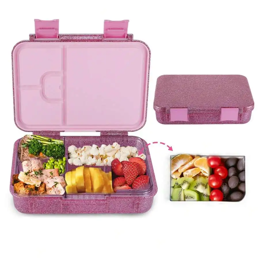 1000ml Tritan Material Bento Box, Leak-Proof Lunch Box, 4-6 Compartment Design, Student Supplies
