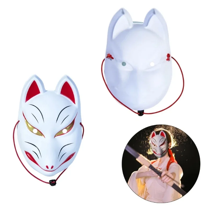 F92D Halloween Party Mask Masquerade Mask Foxes Mask Japanese Anime Cosplays Mask