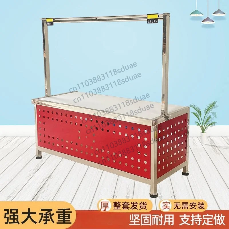 Stainless steel, supermarket fresh meat cutting table, pork cutting table