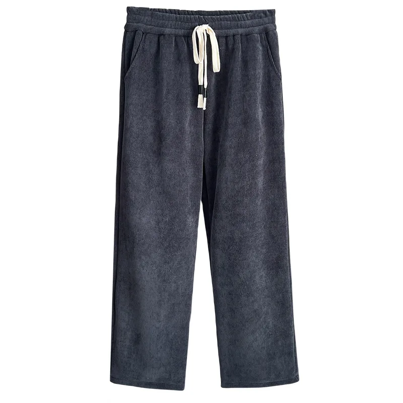 حجم كبير حجم كبير المرأة الخريف الشتاء مستقيم الساق السراويل صوف مبطن بناطيل تدفئة غير رسمية للفتيات الثقيلة XXL XXXL XXXXL