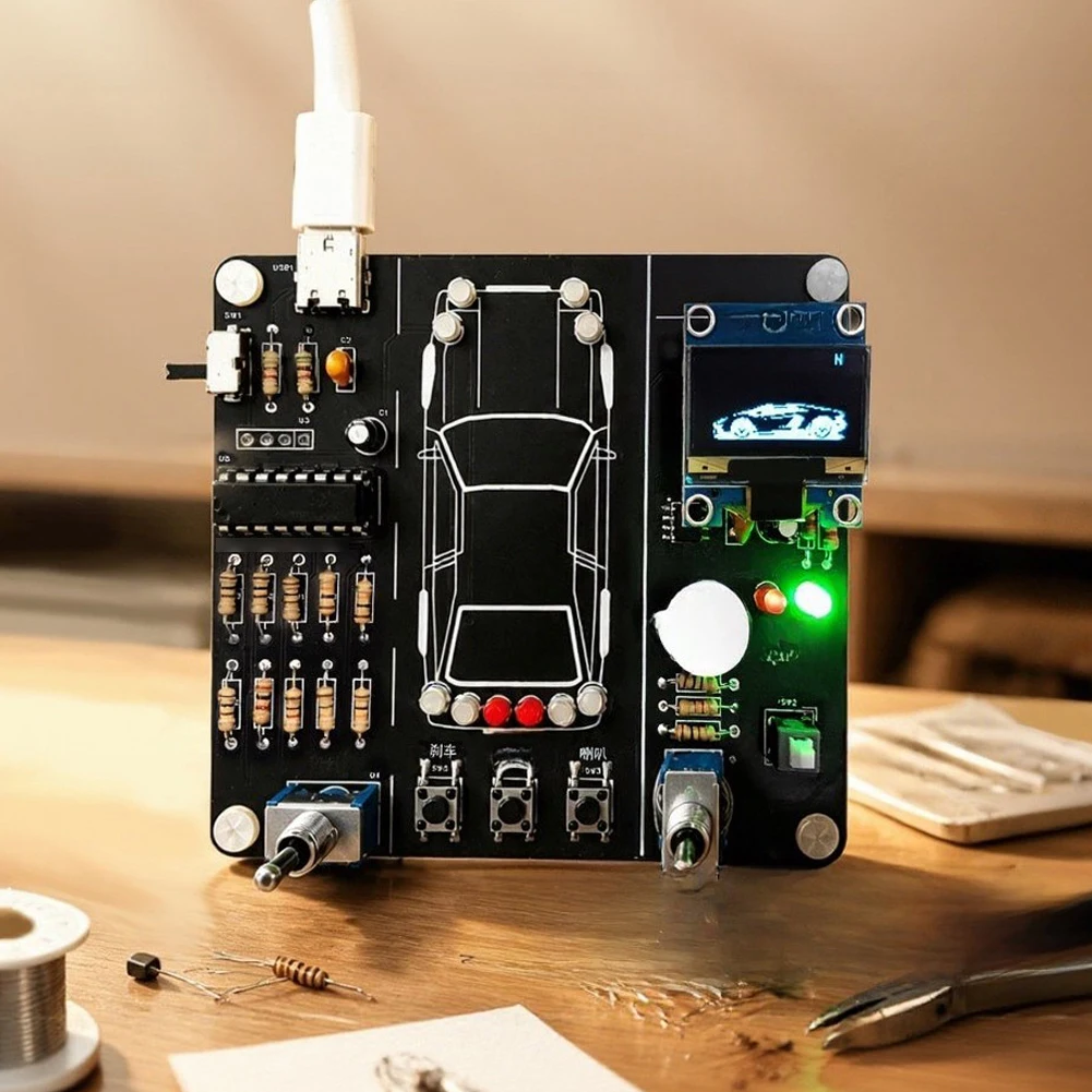 Beginner-Friendly Automotive Electronic Control Kit Supporting Soldering Practice and Fundamental Electronics Learning