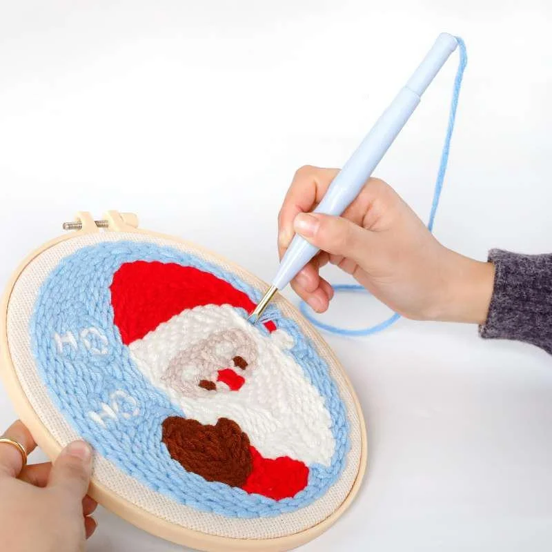 Embroidery Random Color Kit Punch Needle Stitching Tool Magic Embroidery Needle Pen Weaving Tool Knitting Sewing Tools for DIY