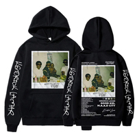 Hip Hop Men Women's Hoodie Rapper Kendrick Lamar Good Kid Album Graphic Printed Hooded Sweatshirts Fashion Pocket Streetwear