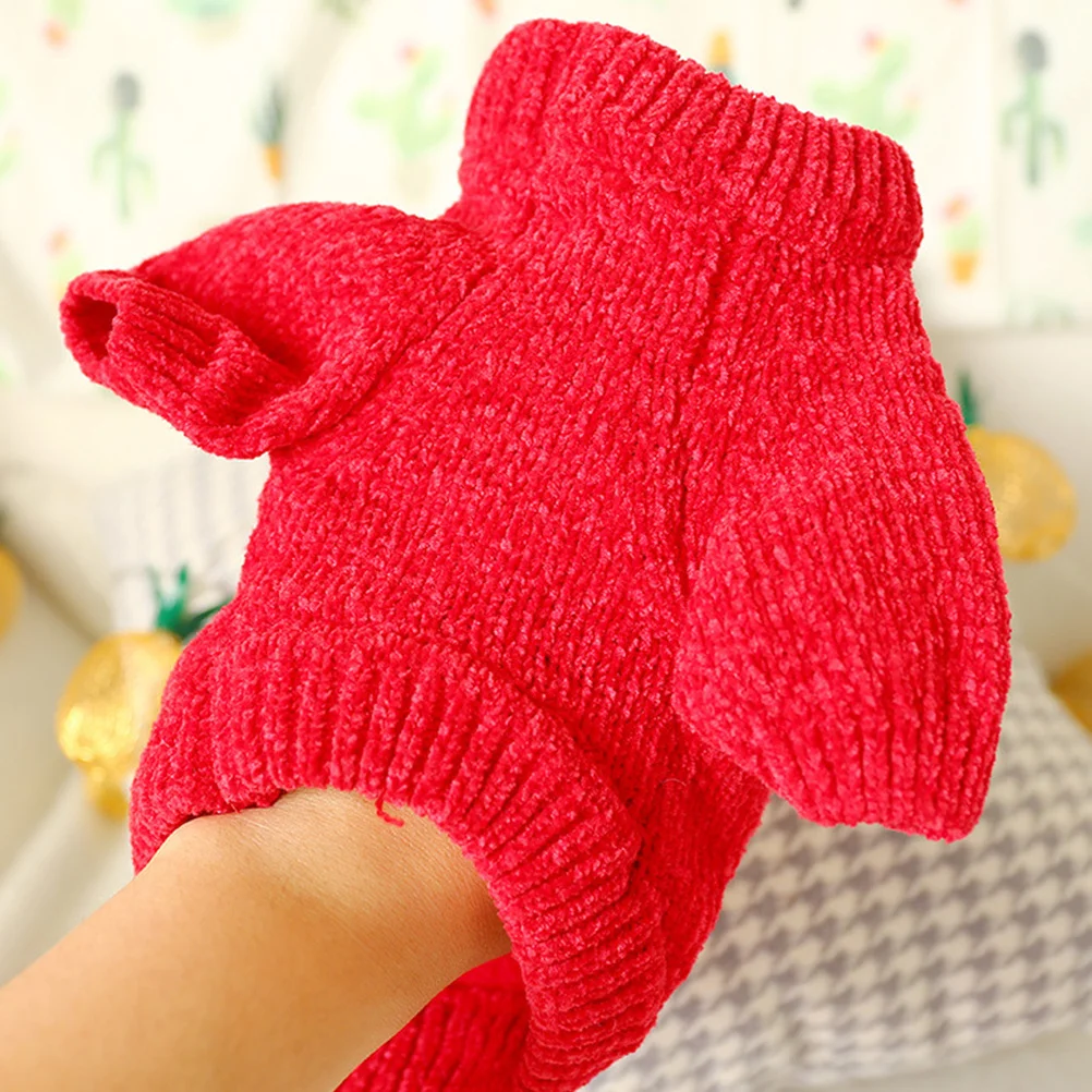 

Pet Heart Sweater Small Size Cute Acrylic Fiber Dog Winter Coat Two-Legged Puppy Cat Clothes Outdoor Warm Costume