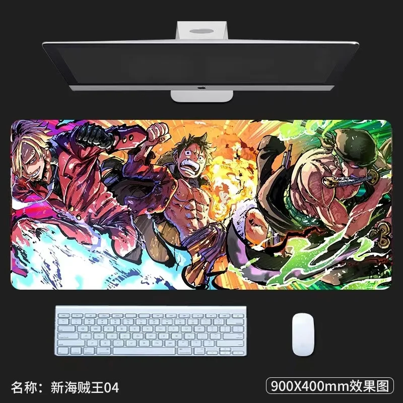 Neues einteiliges Piratenkönig-Mauspad großes Anime fünfstufiges Ruffy Four Kings Ace Long Computer Desktop Pad