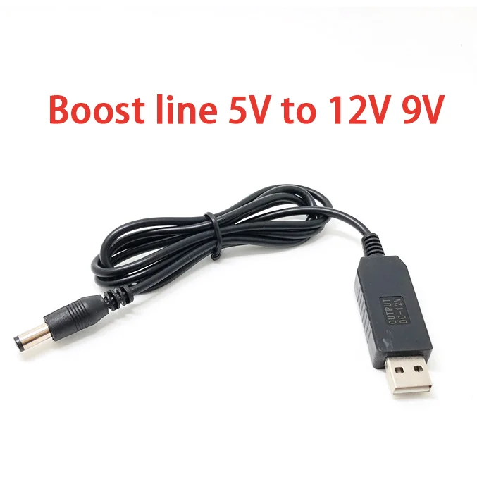 USB Converter DC 5V to  9V 12V Power Supply Adapter Step UP Module Boost Connector Line Wire USB Plug to DC Cable 5.5x2.1mm