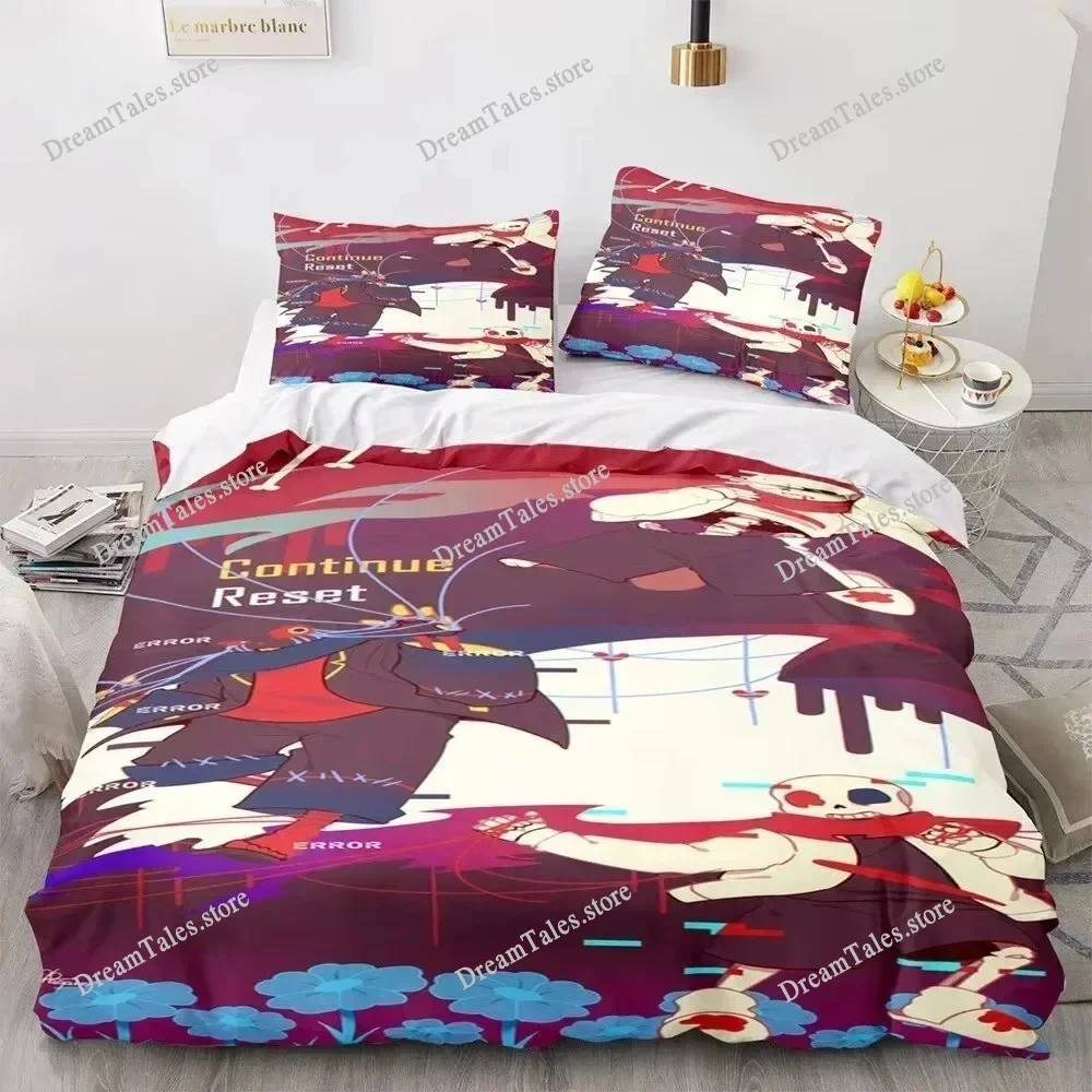 

3D Print Undertale Frisk Sans Bedding Set Duvet Cover Bed Set Quilt Cover Pillowcase Comforter King Queen Size Boys Adult741