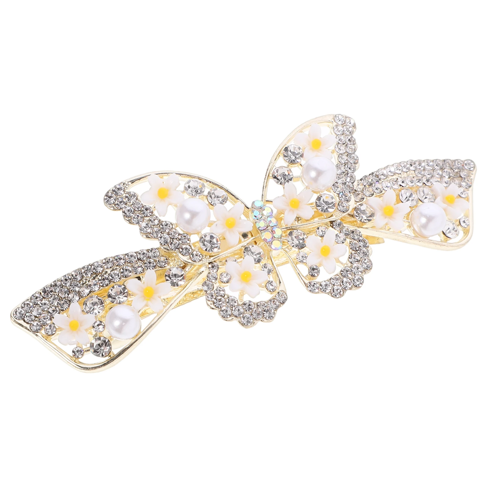 

Small Metal Rhinestone Pearl Hair Clip Spring Decorative Accessory for Women Girls Prom Wedding Metal Hair Clip