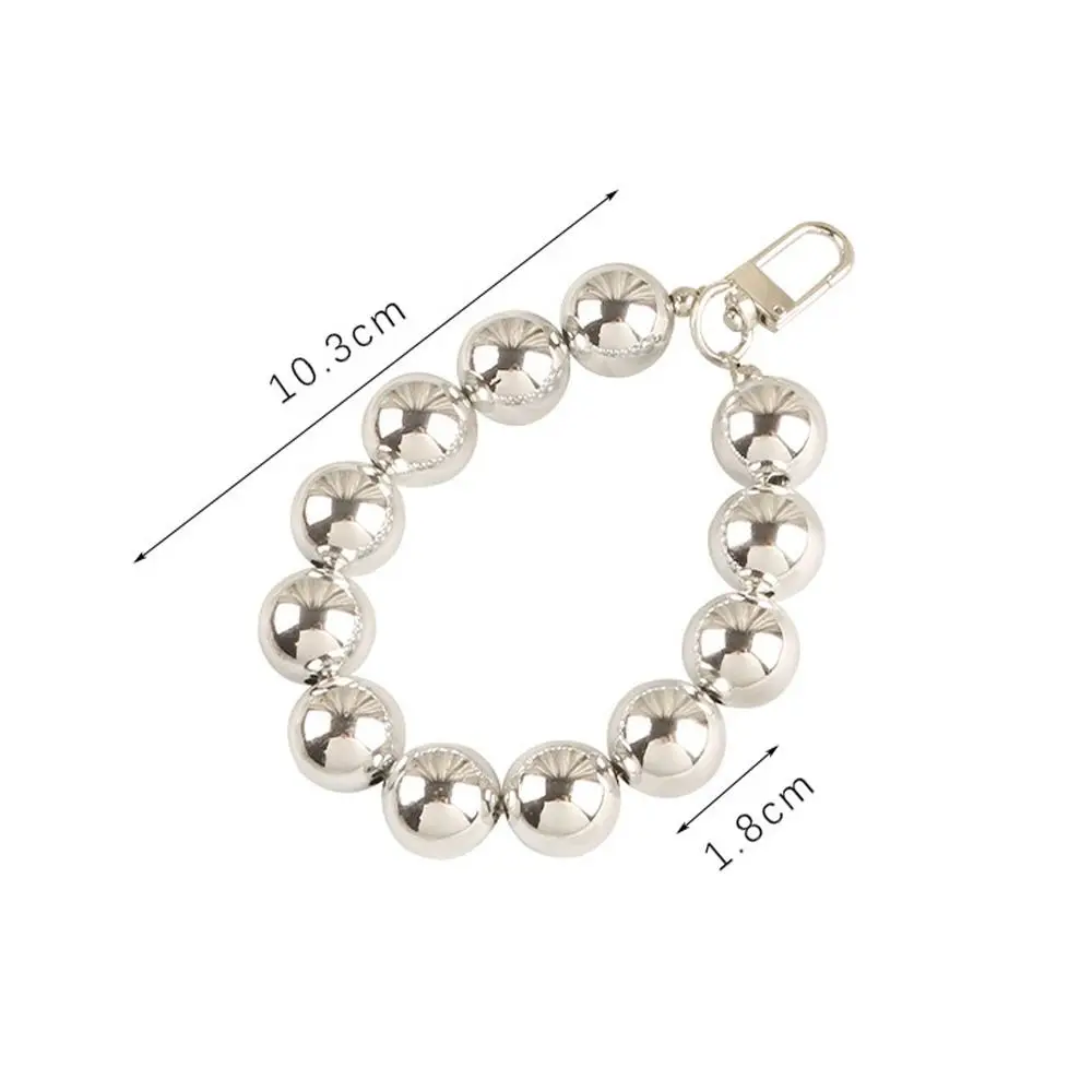 Luxury Imitation Pearl Gem Keychain Jewelry Korean Style Exquisite Bag Hanging Pendant Fashion Short Rhinestone Keyring