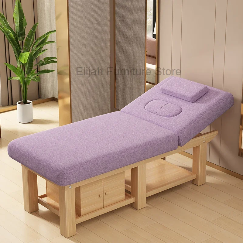 Comfort Foldable Bed Wooden Multifunction Massage Chairs Full Body Beauty Salon Camastro Plegable Salon Furniture MQ50MB