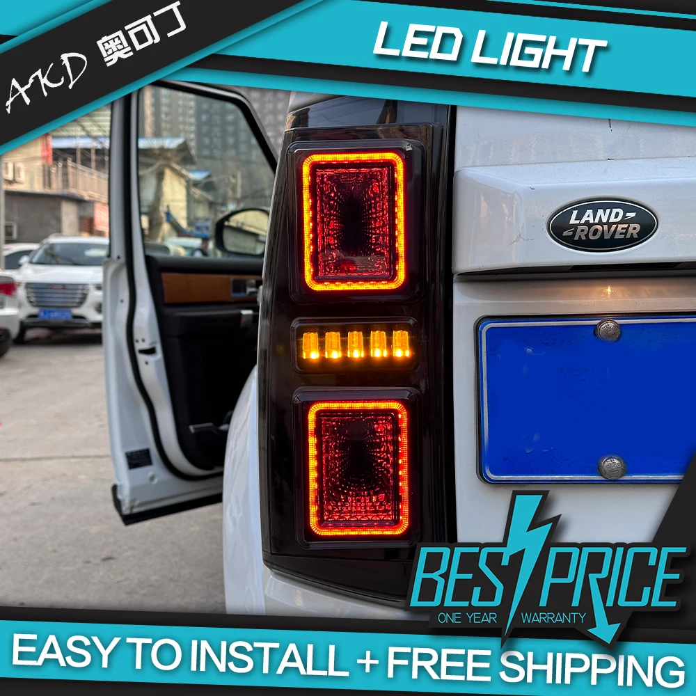 AKD Car Styling Tail Light for Discovery 4 LED Tail Light 2005-2016 Discovery 3 Rear Stop DRL Animation Brake Auto Accessories