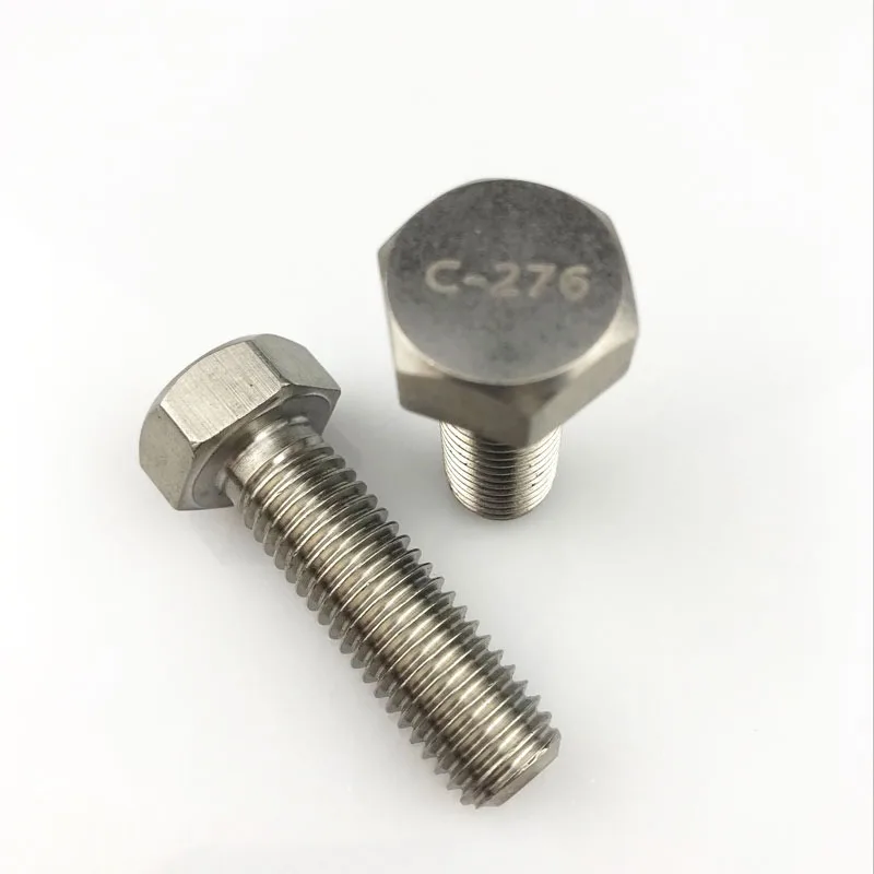 Hastelloy C276 Hex Head Bolt N10276, Acid Resistant Corrosion Resistant High Strength Stainless Steel Screw Stud