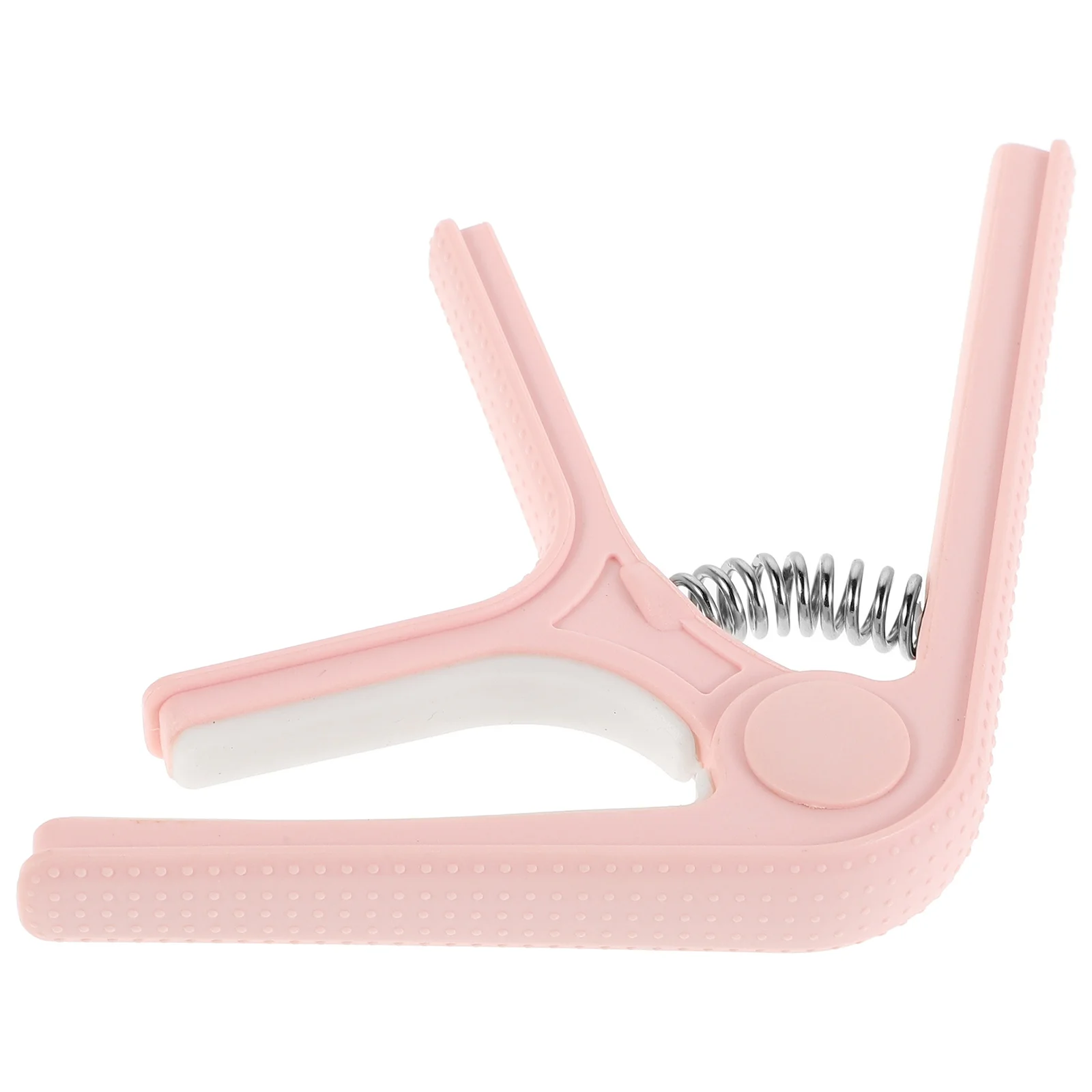 

Adjustable Guitar Capo Plastic Silicone Protective Ukulele Universal Clip with Anti-slip Points Electric Kit for Pink Man