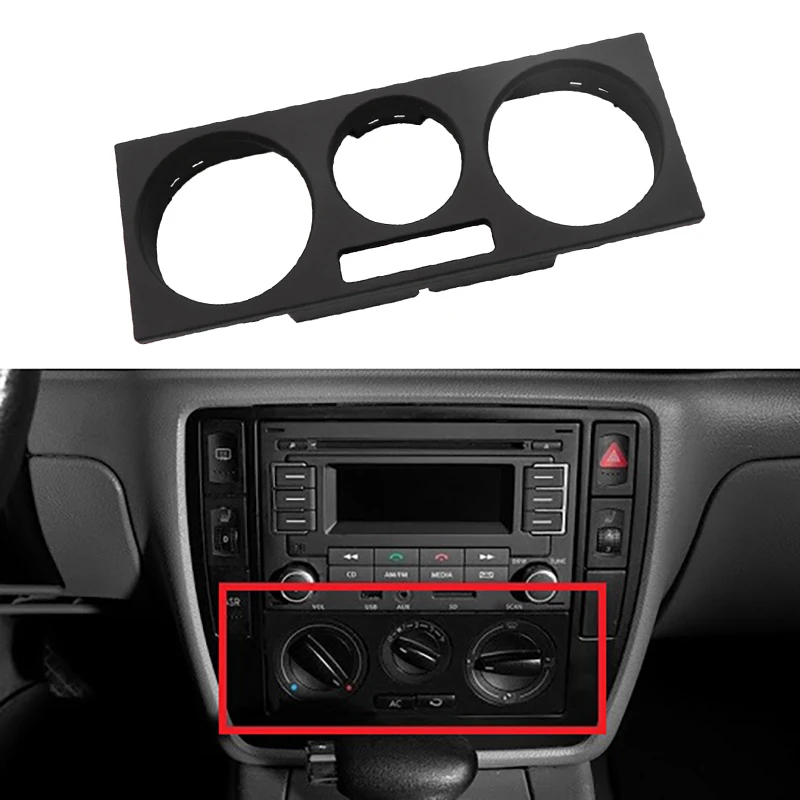 Reliable-1J0 819 157 Black Air Conditioning Frame HVAC Heater Control Trim Panel For-Passat B5 Golf 4 Jetta MK4 Bora 2001-2005